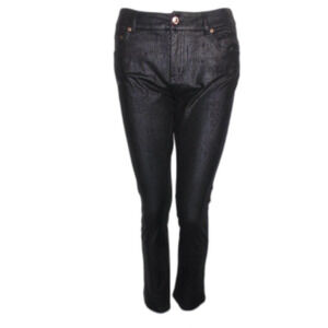 ERIC Pants, 6, Black on Black Snake Print, SOFT, Pockets, Zipper fly